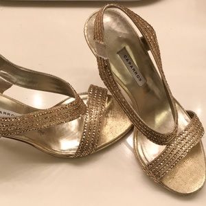 Gold Embellished heels. Caparros (size 6.5)